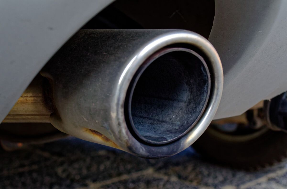 close up of car exhaust