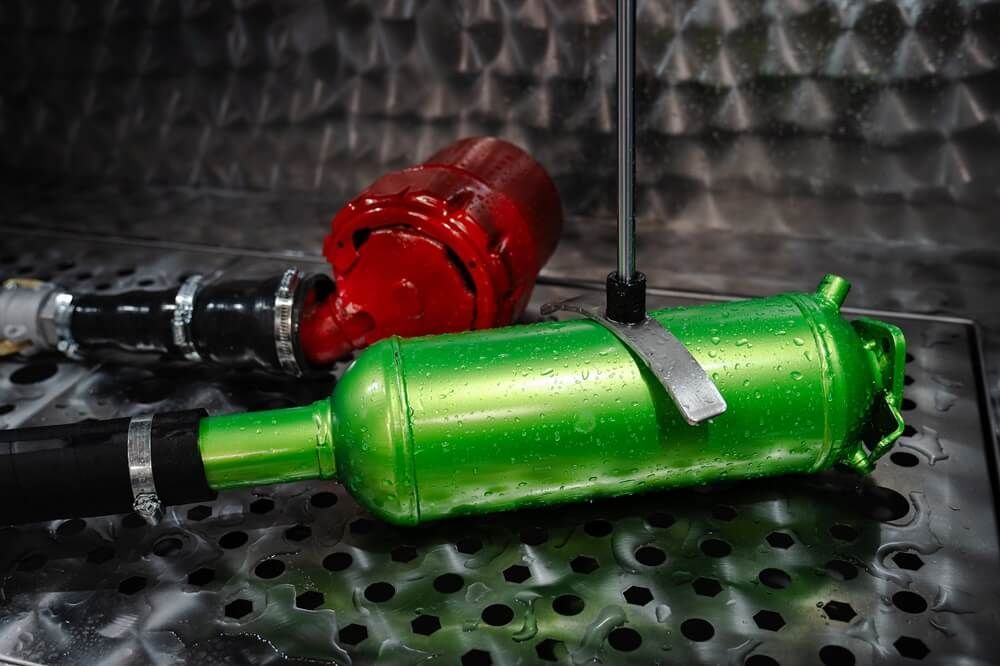 diesel filter being cleaned