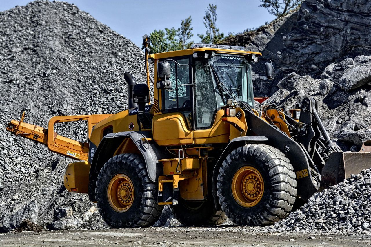 large digger in quarry